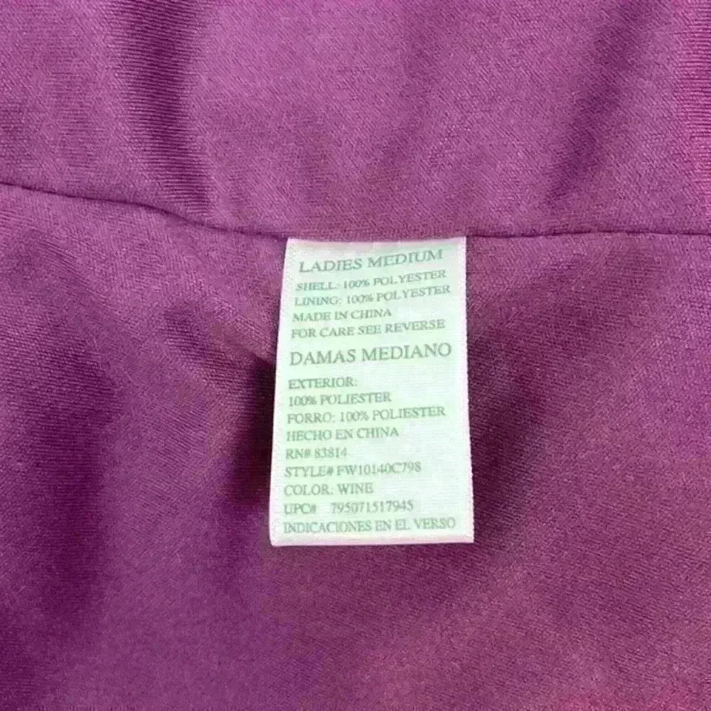 GreenTea Purple & White Sherpa Vest Size M - Picture 7 of 10